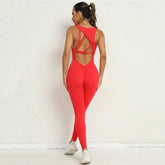 Jumpsuit, einteilig, Yoga, ärmellos, Workout, Laufen, Sportbekleidung, Stretch, enge Trainingskleidung